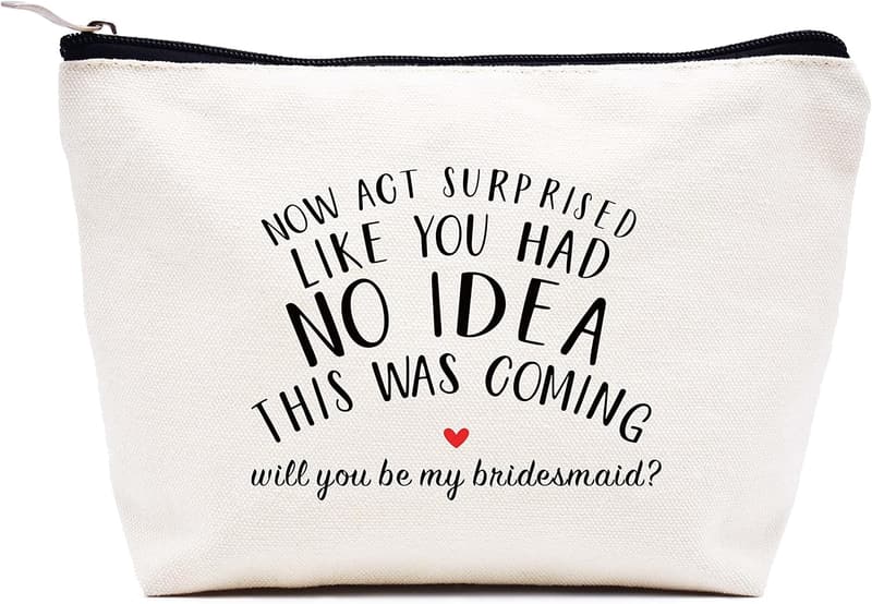 Bachelorette Party Gift - Bridesmaid Makeup Bag Pouch