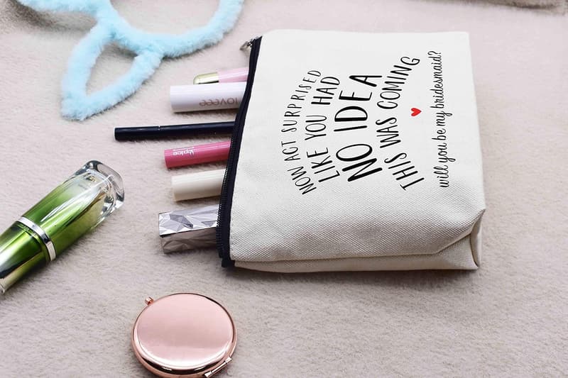Bachelorette Party Gift - Bridesmaid Makeup Bag Pouch