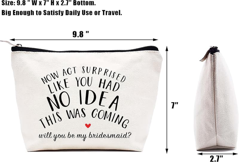 Bachelorette Party Gift - Bridesmaid Makeup Bag Pouch