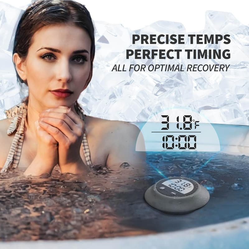 Waterproof Silicone Ice Bath Thermometer with Timer