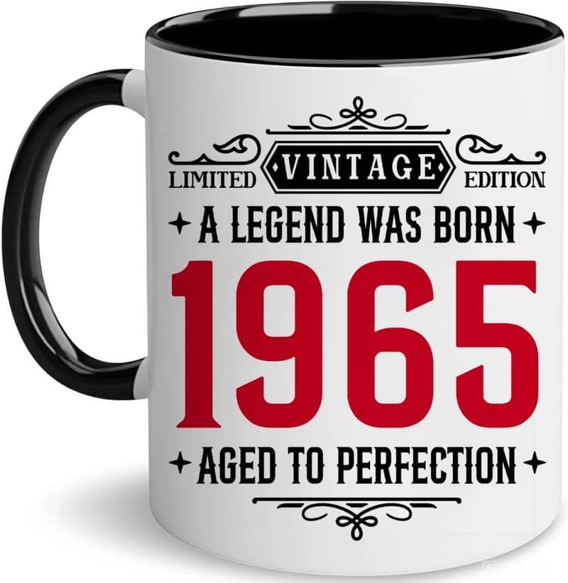 60th Birthday Vintage 1965 Mug for Men and Women