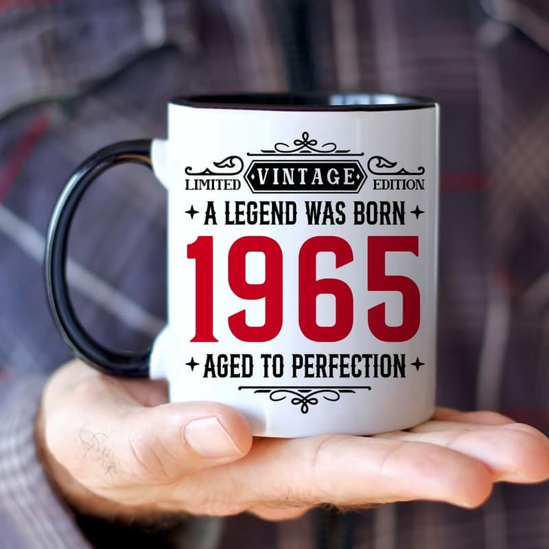 60th Birthday Vintage 1965 Mug for Men and Women