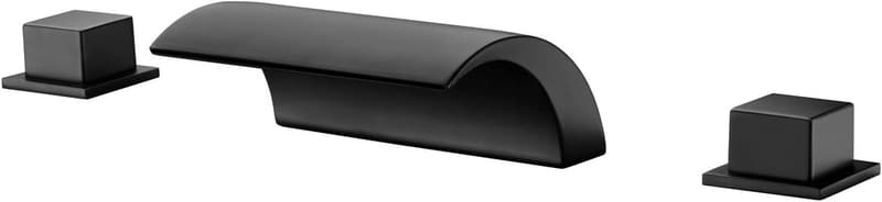 Matte Black Waterfall Bathtub Faucet with High Flow
