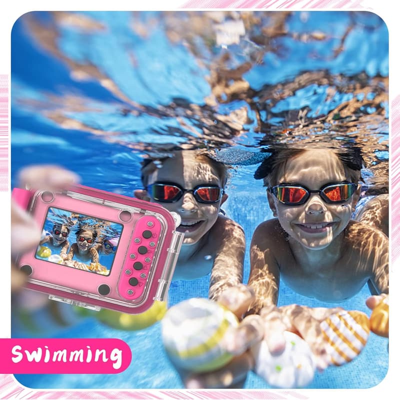 Waterproof Kids Camera with 180° Flip Lens - 20MP Action Toy