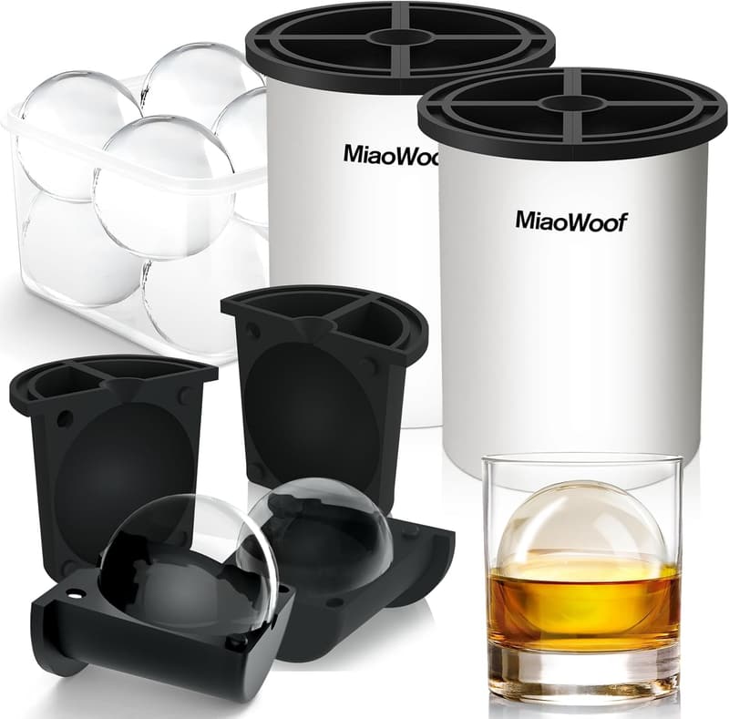 Large Stainless Steel Clear Ice Ball Maker - 2 Pack