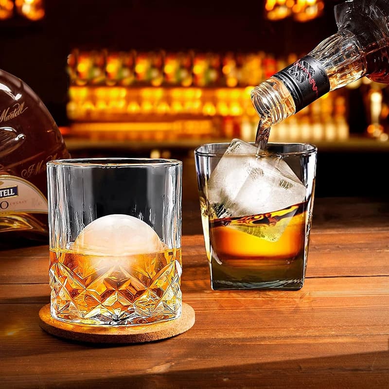 Large Silicone Ice Cube Tray for Whiskey & Cocktails – Black