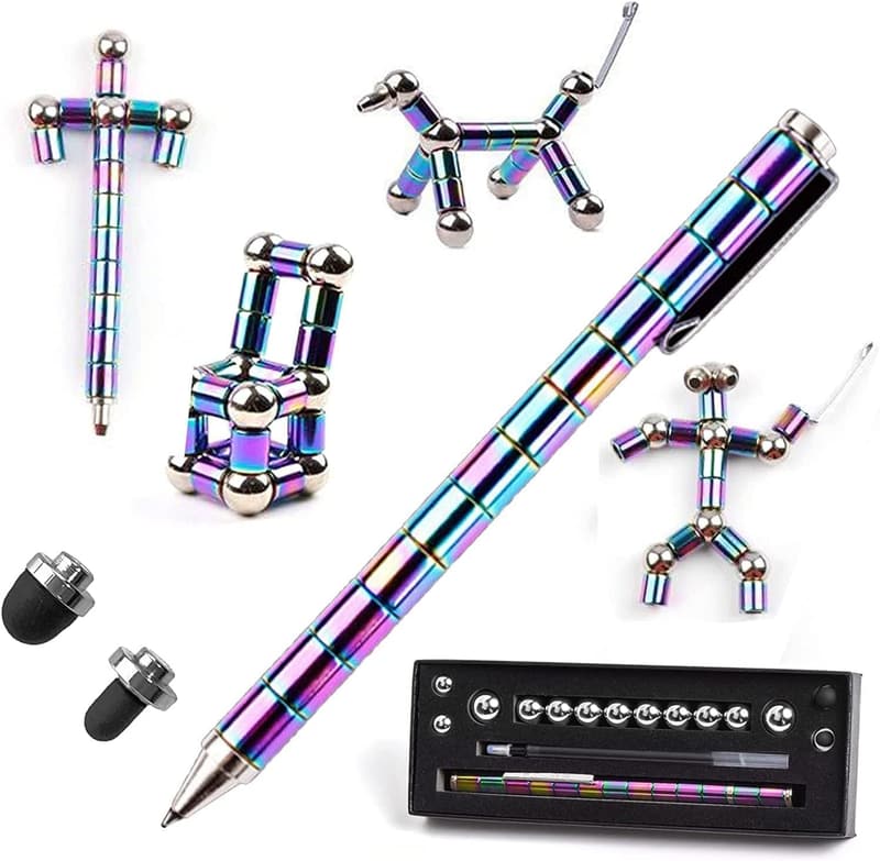 Magnetic Deformable Fidget Pen for Adults and Kids