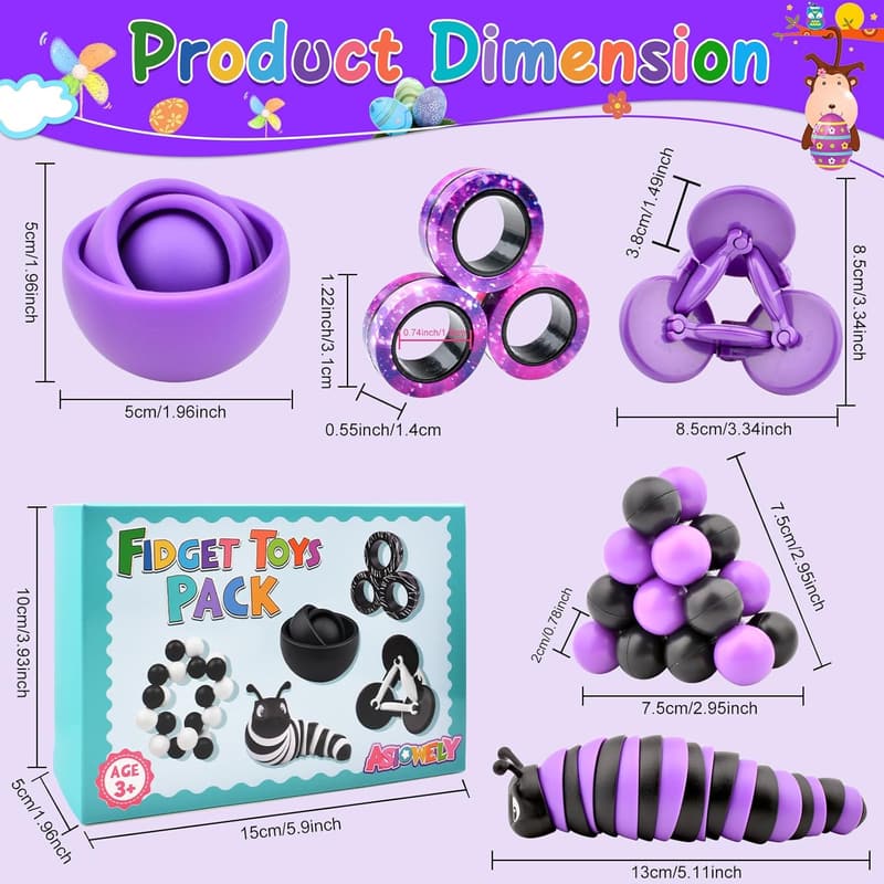 Fidget Toy Set for Kids and Adults, Stress Relief Gadgets