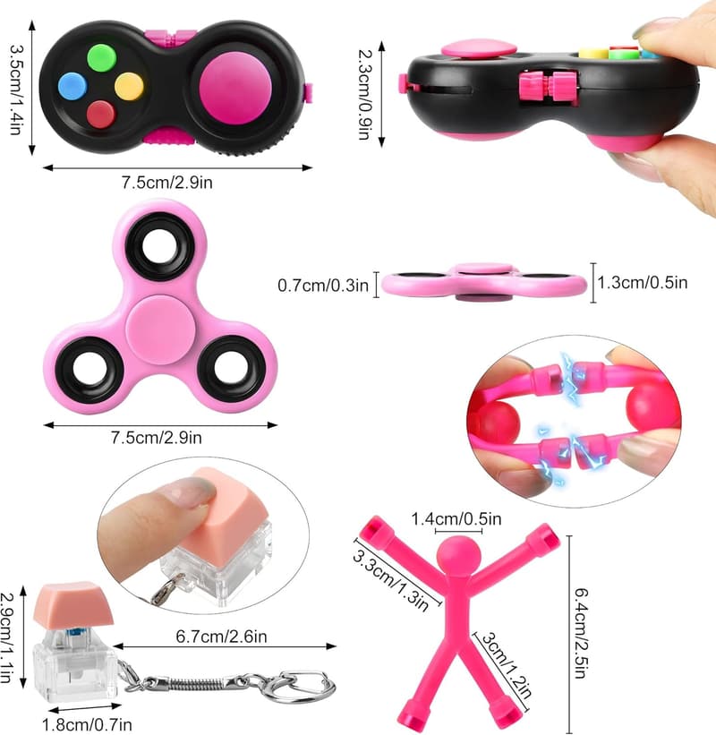 ADHD Fidget Toy Set for Adults & Kids - Pink