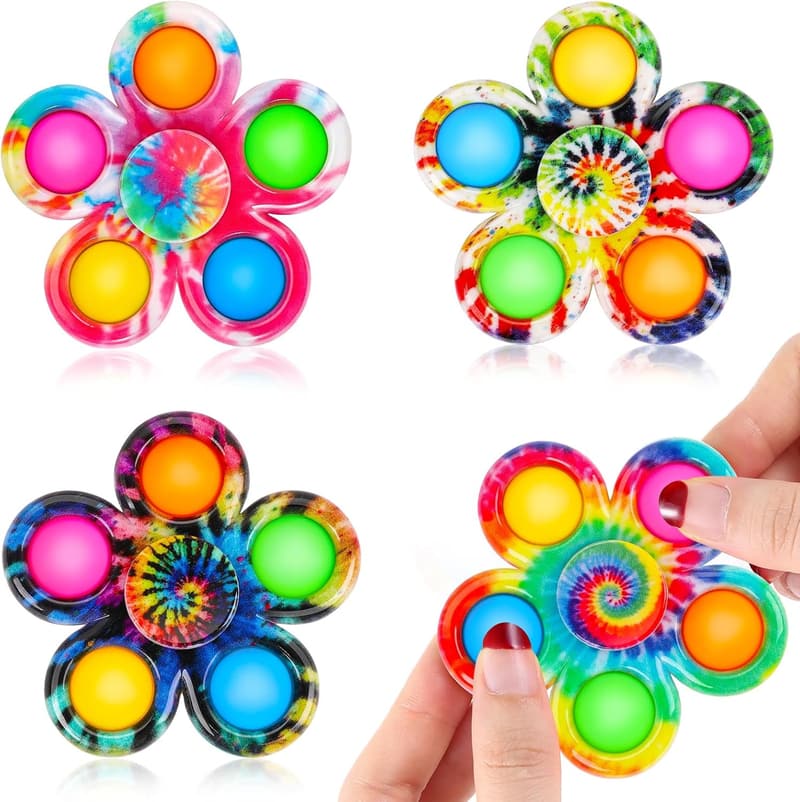 Fidget Spinner 4-Pack - Sensory Stress Relief Toys for Kids