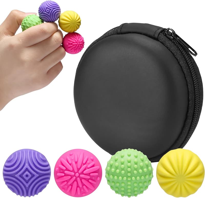 Magnetic Sensory Fidget Balls - Weighted Silicone Stress Relief Toys