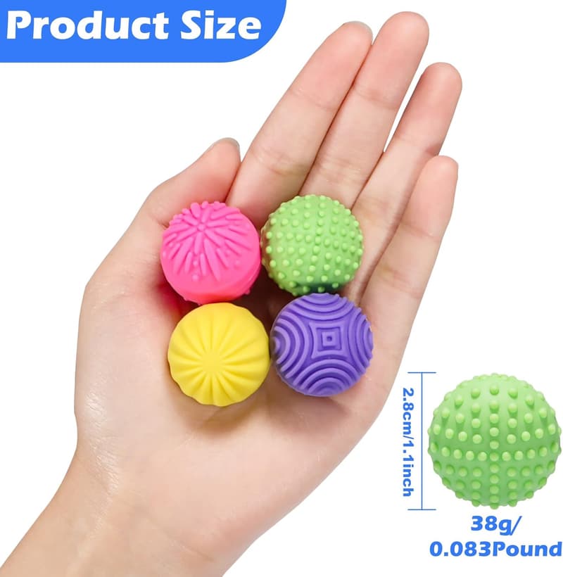 Magnetic Sensory Fidget Balls - Weighted Silicone Stress Relief Toys