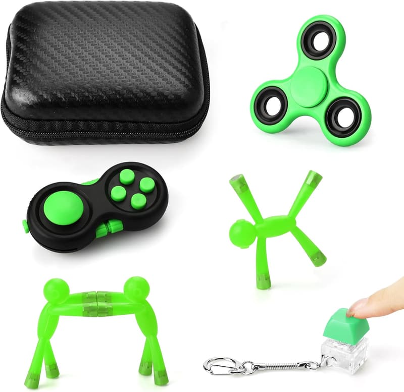 Fidget Toys for Adults and Kids - Stress Relief and Anxiety Management (Green)