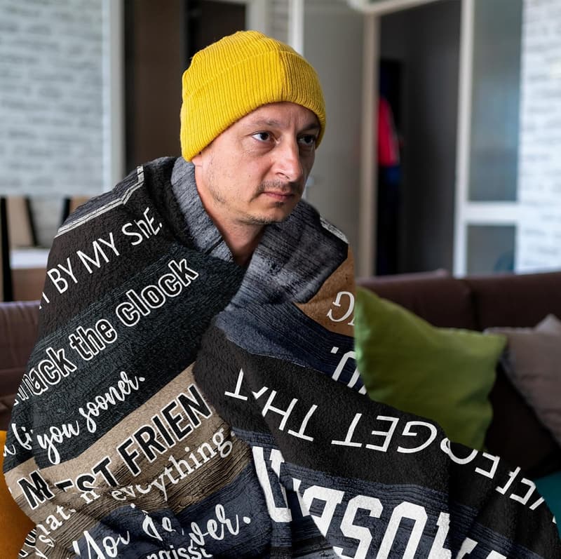 Birthday Blanket Gift for Husband, 60