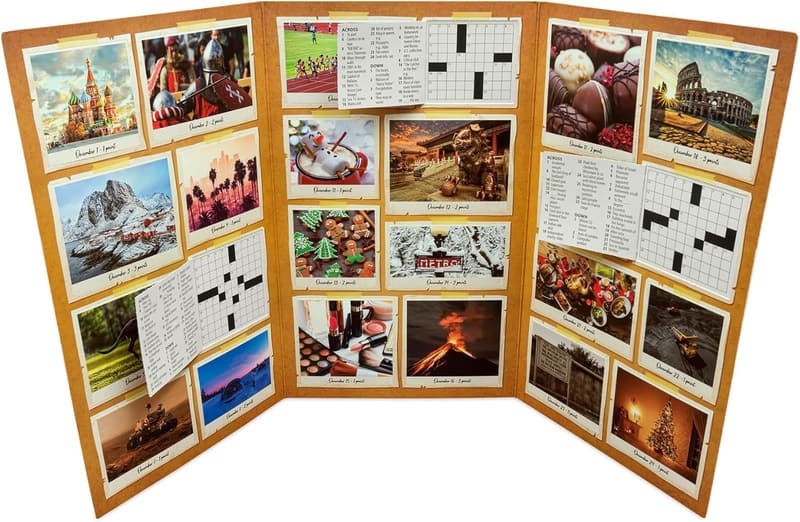 Christmas Crossword Puzzle Advent Calendar for Adults