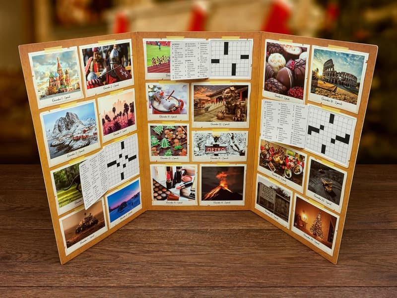 Christmas Crossword Puzzle Advent Calendar for Adults