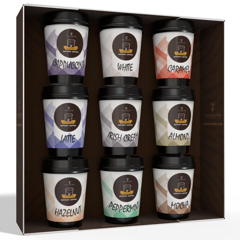 Coffee Sampler Gift Set - 9 Flavored Brews for Coffee Lovers