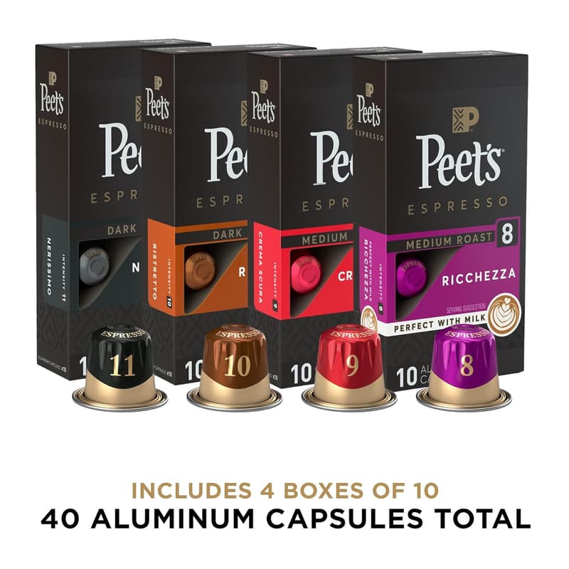 Espresso Capsule Variety Pack for Nespresso Machines - 40 Count