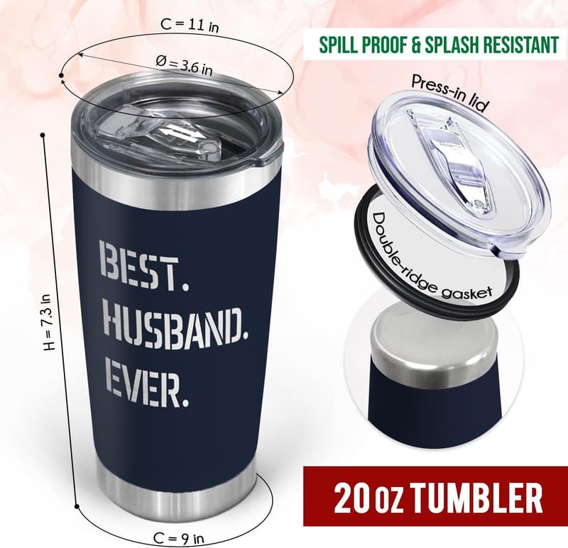 Father's Day Stainless Steel Coffee Tumbler for Him - 20 oz