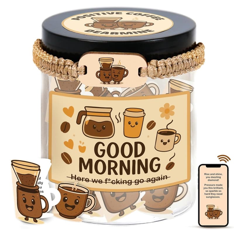 Coffee Gift Set: 60 Positive Cards for Coffee Lovers