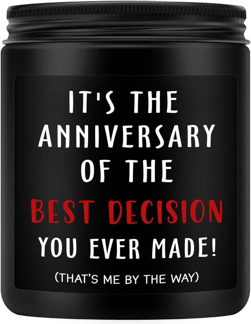 Valentine's Day Lavender Soy Candle for Him - 7 Oz Romantic Gift