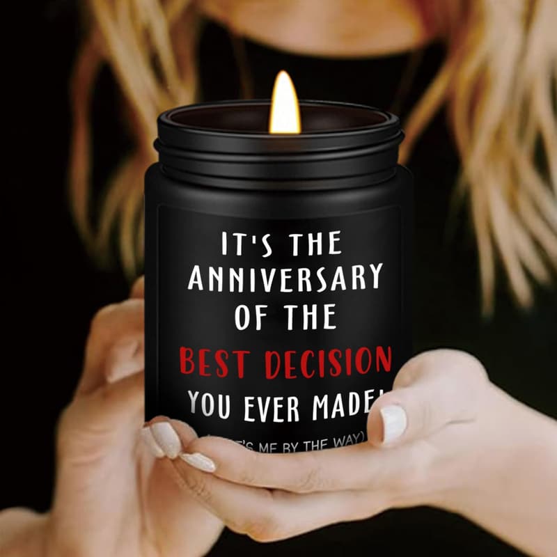 Valentine's Day Lavender Soy Candle for Him - 7 Oz Romantic Gift