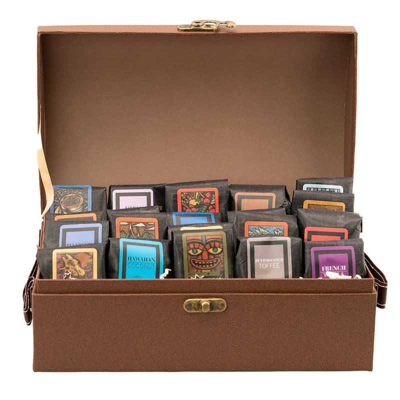 Gourmet Coffee Gift Sampler Set - 20 Bags, Light-Medium Roast