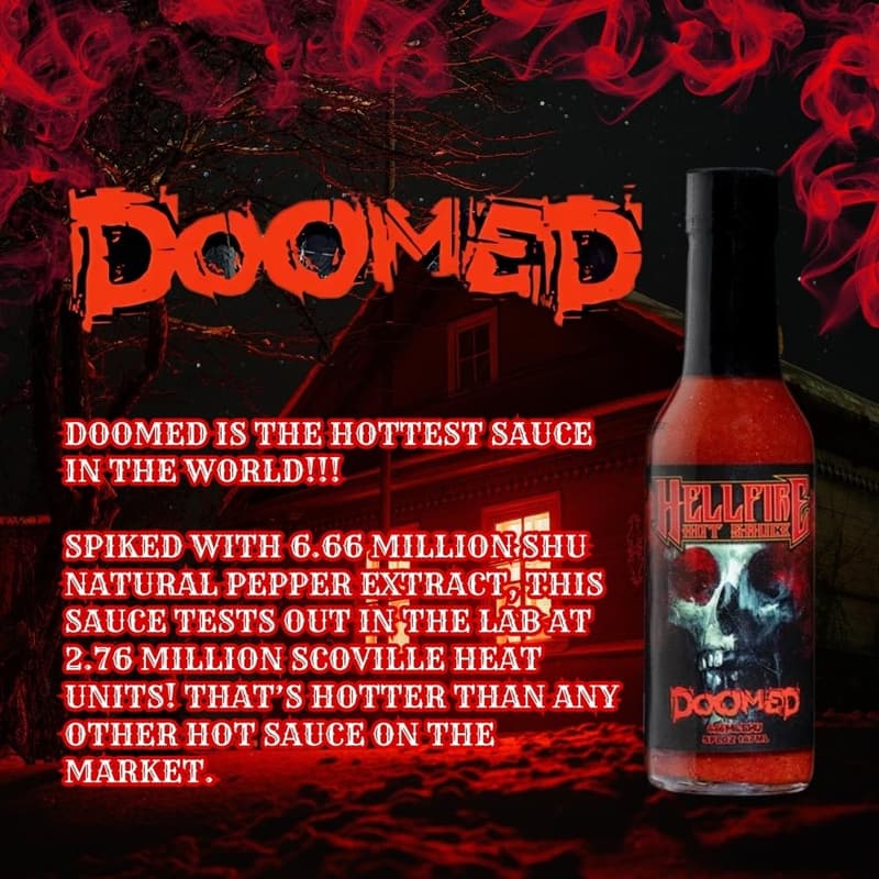 Hellfire Doomed Hot Sauce - 6.66 Million SHU - 5 oz