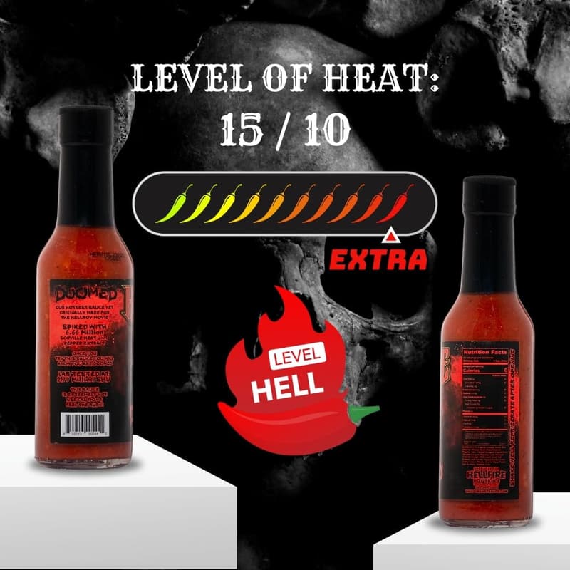 Hellfire Doomed Hot Sauce - 6.66 Million SHU - 5 oz