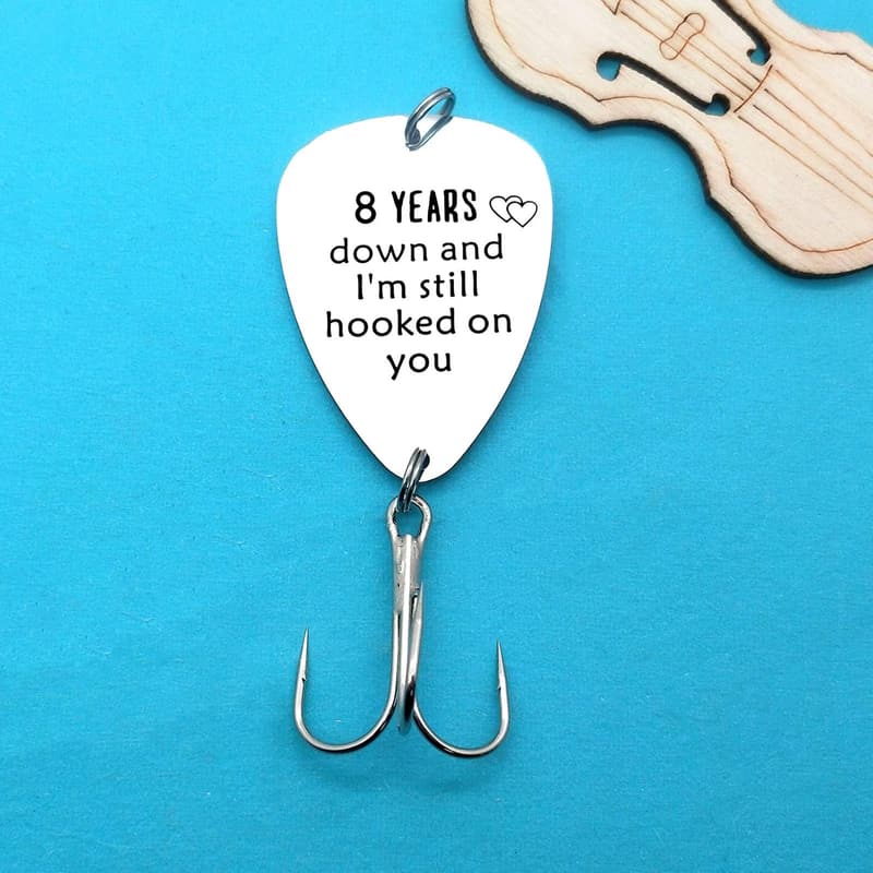 8th Anniversary Fishing Lure Gift for Him