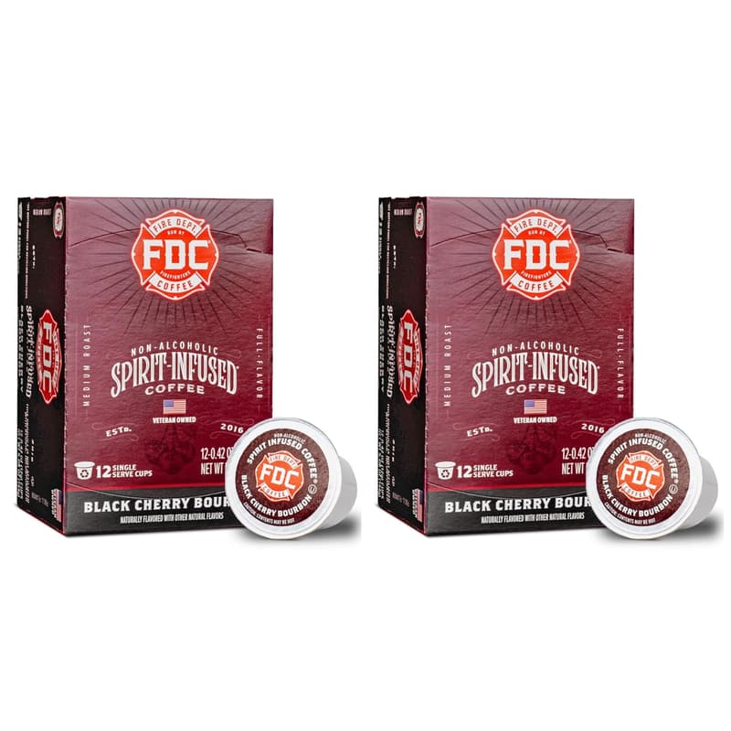 Black Cherry Bourbon Coffee K-Cups - Veteran Owned - 24 Pods