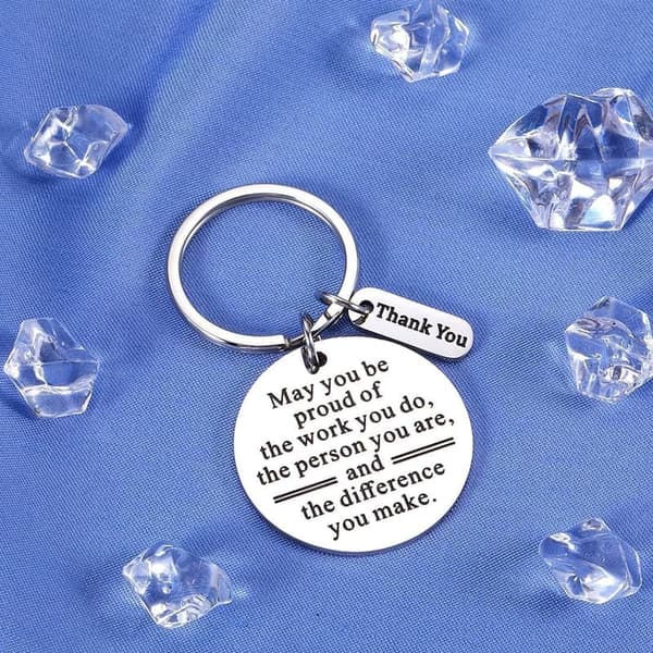 Valentine's & Retirement Gift - Inspirational Keychain for Colleagues