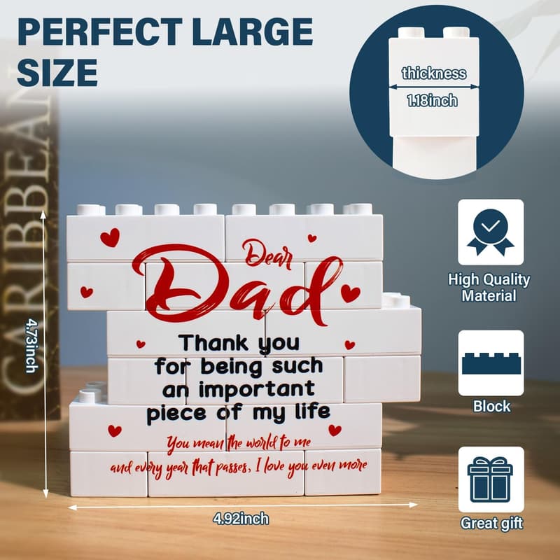 First Father's Day Desk Plaque Gift for Dad