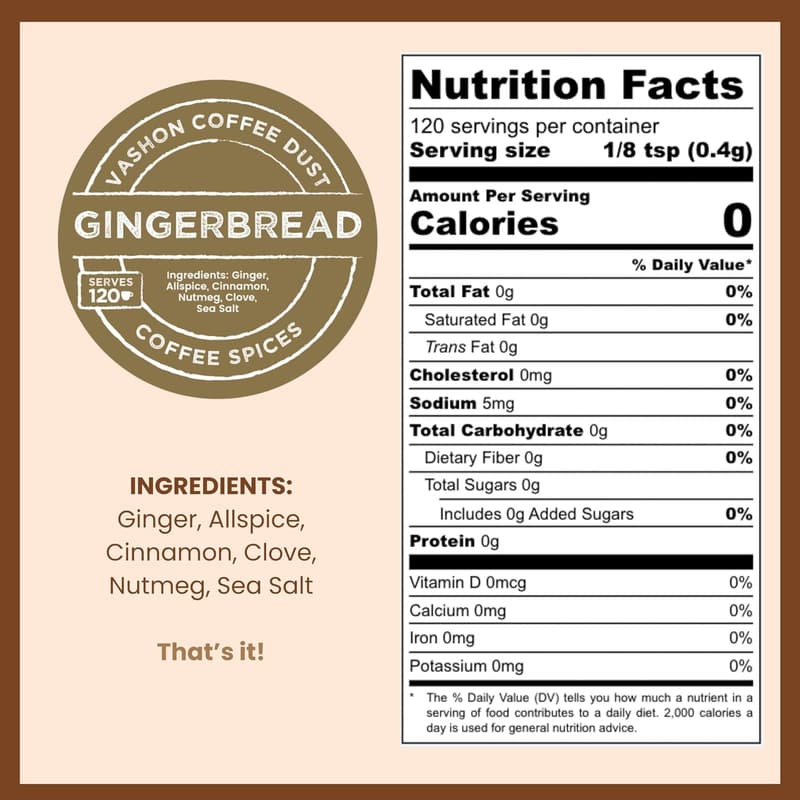 Gingerbread Coffee Spice Blend - Sugar-Free Flavoring