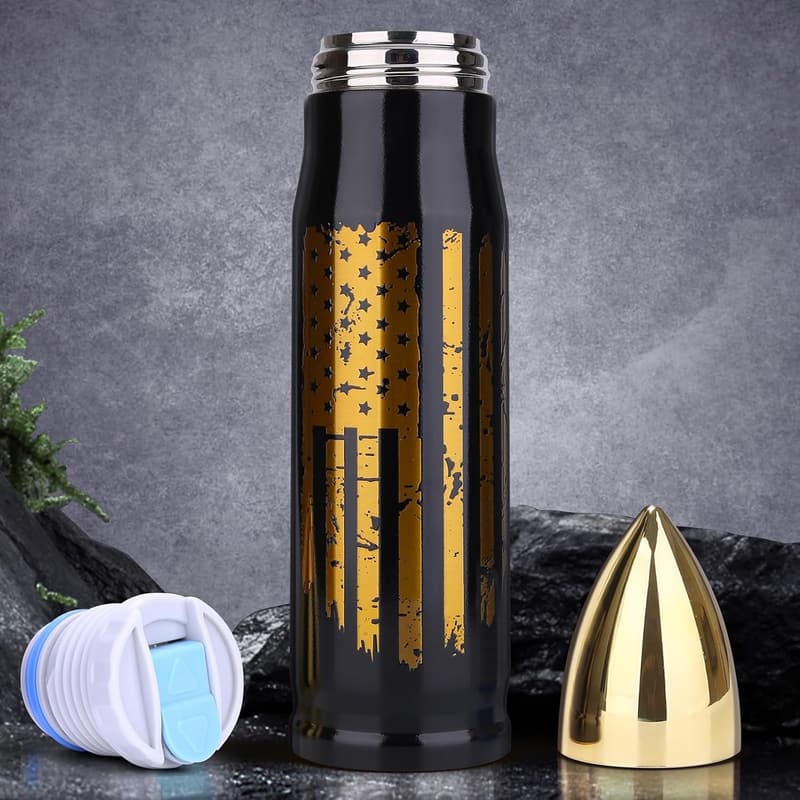 American Flag Tumbler - 17oz Gift for Men, Dad, Husband