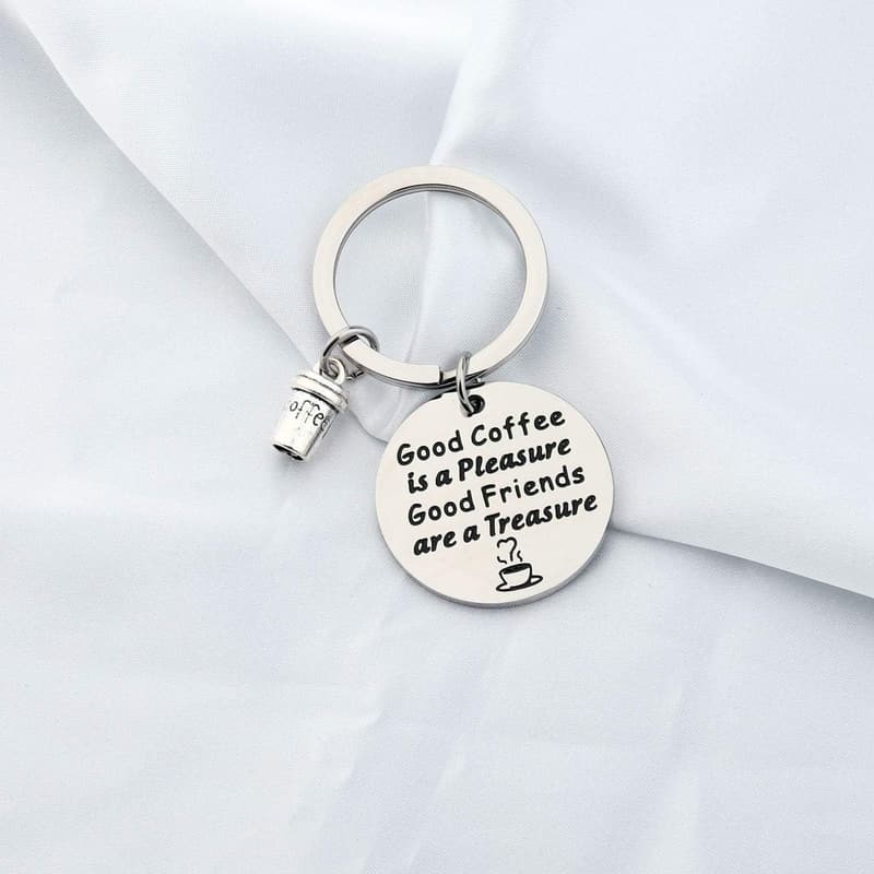 Coffee Lover Keychain - Friendship Gift for BFF Birthday