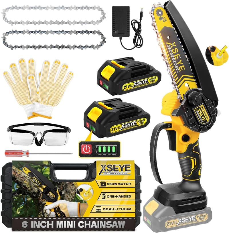 Cordless Mini Chainsaw 6 Inch - Perfect Gift for Him