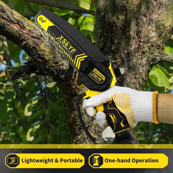 Cordless Mini Chainsaw 6 Inch - Perfect Gift for Him