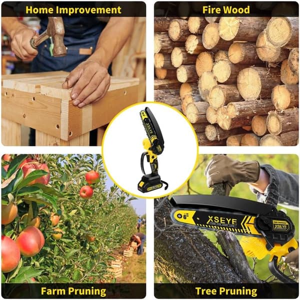 Cordless Mini Chainsaw 6 Inch - Perfect Gift for Him