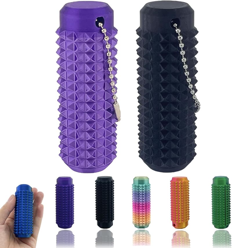 Mini Fidget Toy Set for Anxiety Relief - 3D Printed Keychains