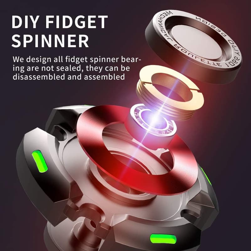 Luminous Metal Fidget Spinner for Stress Relief