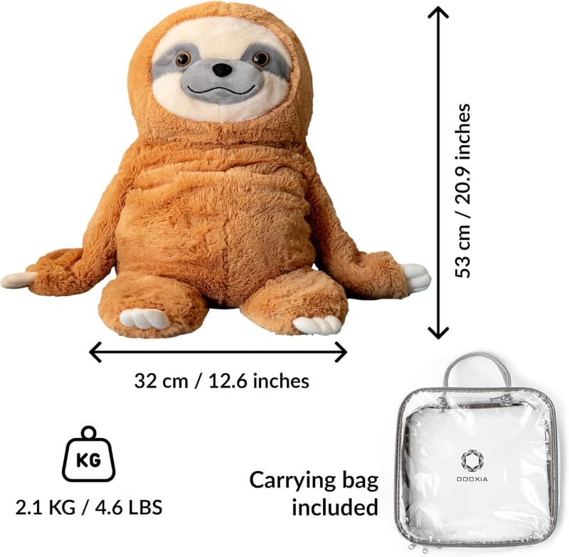 Weighted Plush Sloth for Anxiety Relief | 5 lbs | Machine Washable