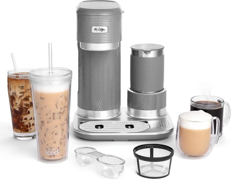 Mr. Coffee 4-in-1 Latte Lux Coffee Maker with Milk Frother