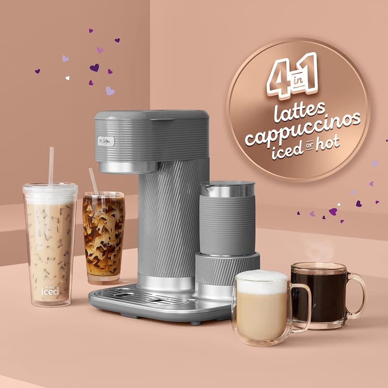Mr. Coffee 4-in-1 Latte Lux Coffee Maker with Milk Frother