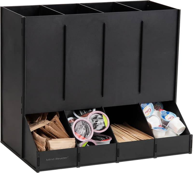 Coffee Pod Dispenser with 120-Pod Capacity for Breakroom, Black