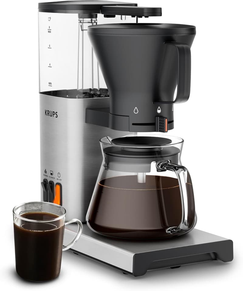 SCA-Certified 8-Cup Stainless Steel Drip Coffee Maker