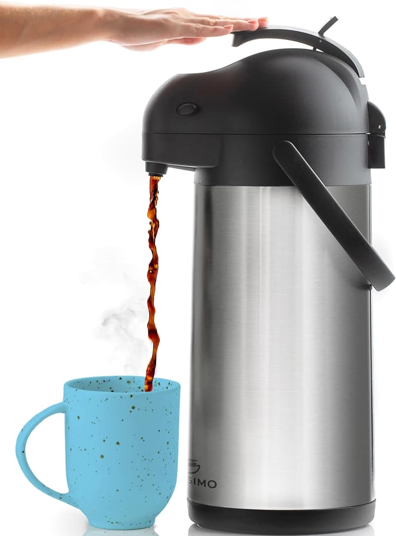 Insulated 3L Coffee Carafe - 12-Hour Hot Beverage Dispenser