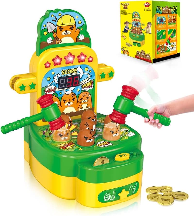Mini Electronic Hammer Game for Kids Ages 3-8