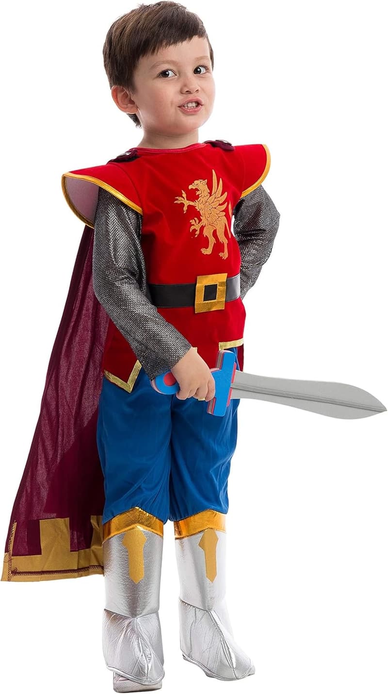 Kids Medieval Knight Costume for Boys - Toddler Halloween Outfit