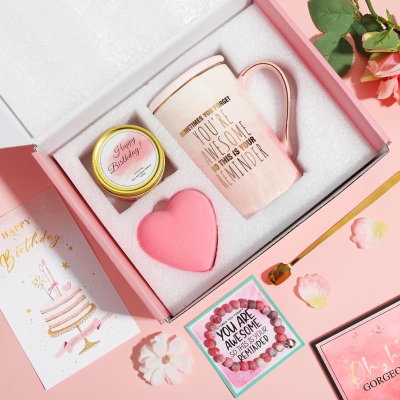 Birthday Gift Set: Novelty Coffee Mug for Women and Teens